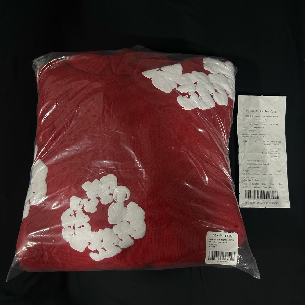Denim tears hoodie red